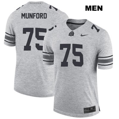 Men's NCAA Ohio State Buckeyes Thayer Munford #75 College Stitched Authentic Nike Gray Football Jersey BN20E26NM